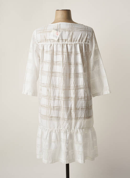 Robe mi-longue blanc G!OZE pour femme