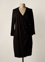 Robe mi-longue manches longues manches longues noir MYTI femme