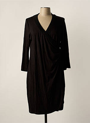 Robe mi-longue manches longues manches longues noir MYTI femme