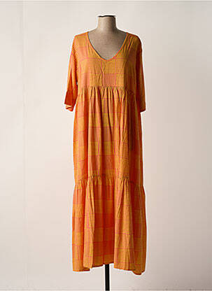 Robe mi-longue orange GENESIS pour femme
