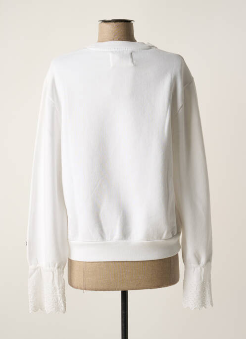 Sweat-shirt sans capuche blanc LEON & HARPER femme