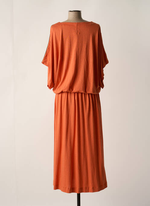 Robe longue orange DROLATIC pour femme