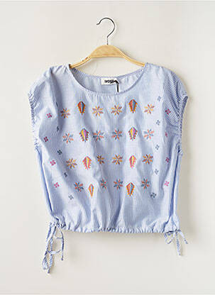 Top manches courtes manches courtes bleu INDEE fille
