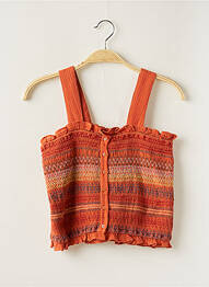 Top fines bretelles fines bretelles orange STELLA MCCARTNEY fille