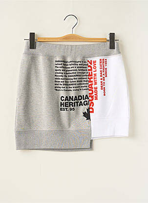 Jupe courte gris DSQUARED2 fille