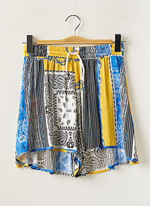 Short taille haute taille élastique bleu DIXIE fille