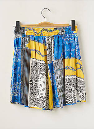 Short taille haute taille élastique bleu DIXIE fille