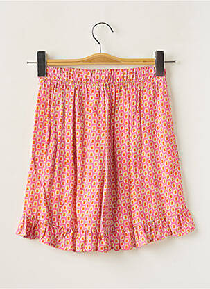 Short taille haute taille élastique rose DIXIE fille