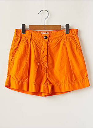Short fermeture zippée sous rabat boutonné taille ajustable orange BELLEROSE fille