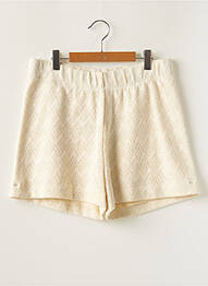 Short taille haute taille élastique beige BELLEROSE fille