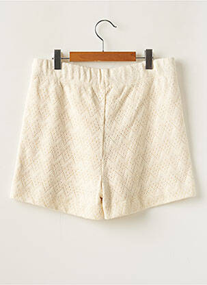 Short taille haute taille élastique beige BELLEROSE fille