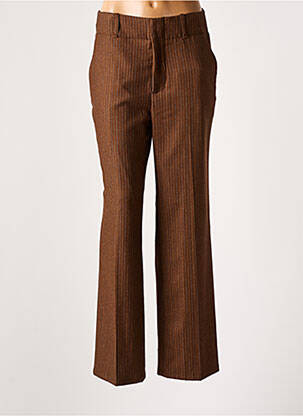 Pantalon droit marron LEON & HARPER femme
