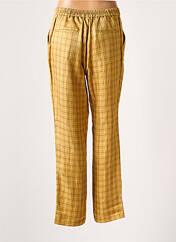 Pantalon droit jaune LEON & HARPER pour femme seconde vue