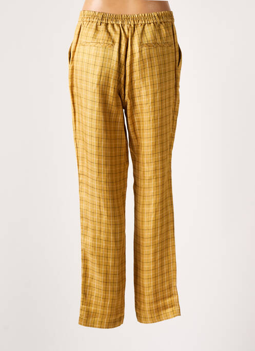 Pantalon droit jaune LEON & HARPER femme