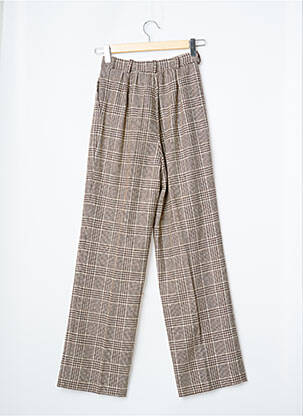 Pantalon large tissage popeline taille normale beige LAURENCE BRAS femme