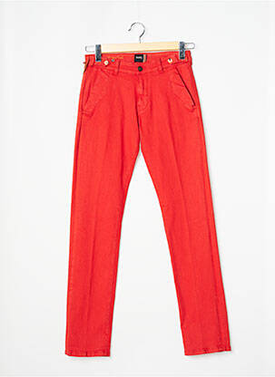 Pantalon chino tissage popeline taille normale rouge NOTIFY femme