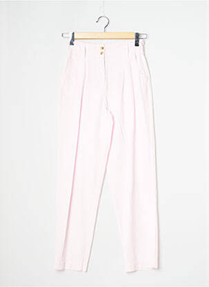 Pantalon chino tissage popeline taille normale rose BELLEROSE femme