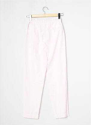 Pantalon chino tissage popeline taille normale rose BELLEROSE femme