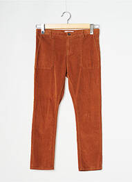 Pantalon slim tissage velours marron MKT STUDIO fille