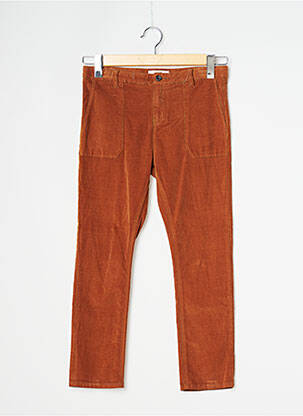 Pantalon slim tissage velours marron MKT STUDIO fille