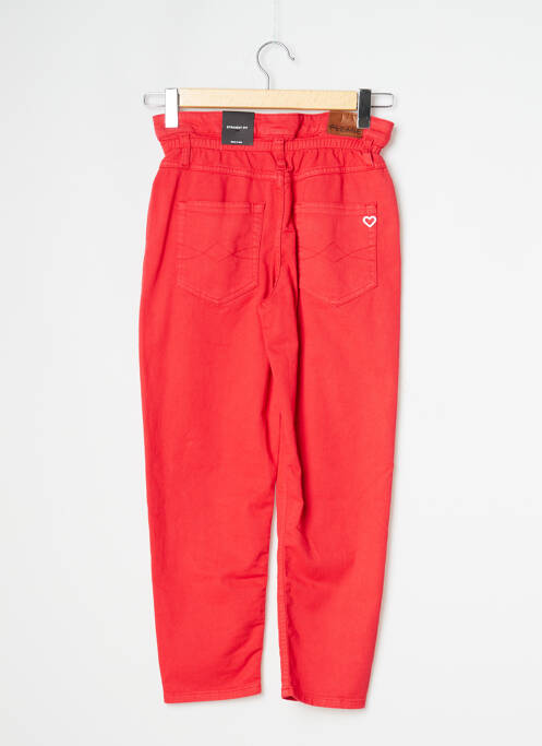 Jean coupe Mom rouge PLEASE pour fille
