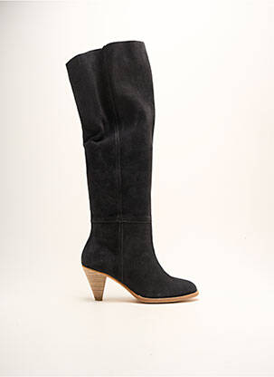 Bottes cubain talon de 4 à 6cm bleu MADAME A PARIS femme