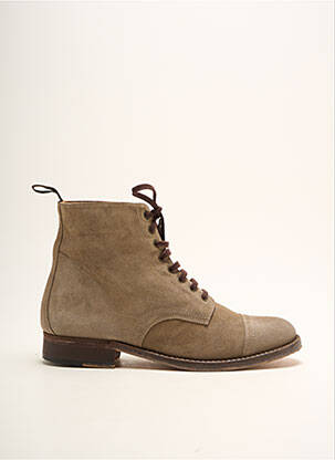 Bottines/boots nubuck talon plat jusqu'à 3cm beige SWILDENS femme