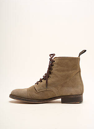 Bottines/boots nubuck talon plat jusqu'à 3cm beige SWILDENS femme