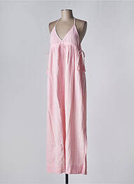 Robe longue coupe évasée fines bretelles rose NOTSHY femme