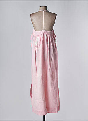 Robe longue coupe évasée fines bretelles rose NOTSHY femme