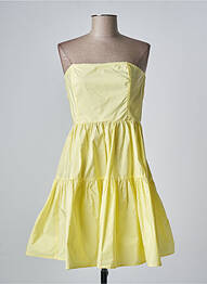 Robe courte fermeture zippée au dos sans manche jaune LIU JO femme