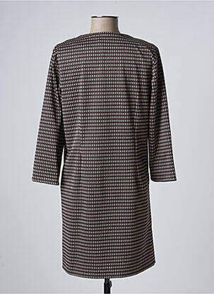 Robe mi-longue imprimé fantaisie manches longues noir LIU JO femme
