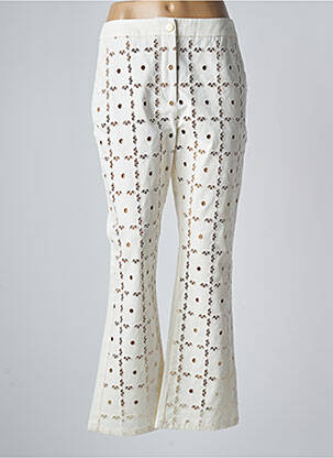 Pantalon flare taille normale taille normale beige TWINSET femme