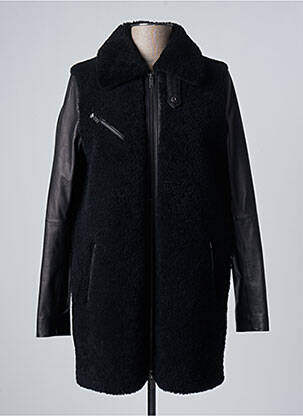 Manteau long noir IKKS pour femme