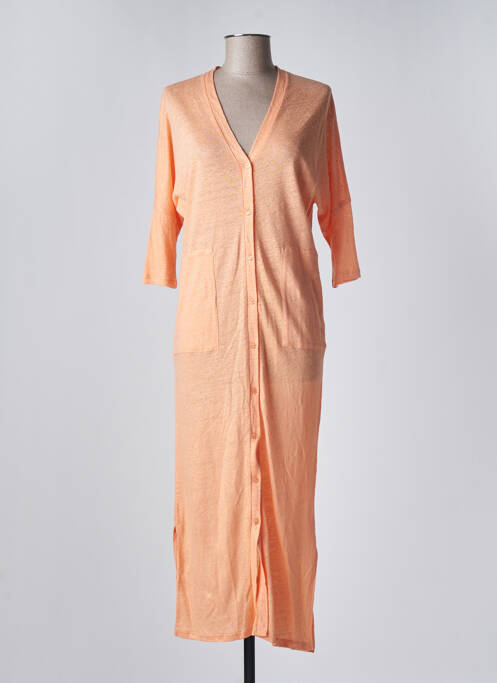 Gilet manches longues manches 3/4 orange NOTSHY femme