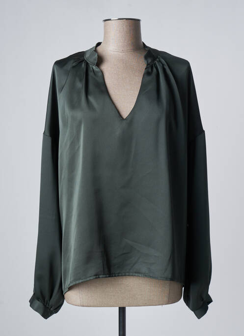 Blouse manches longues manches longues vert VINTAGE LOVE femme