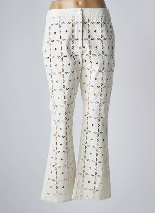 Pantalon flare taille normale taille normale beige TWINSET femme