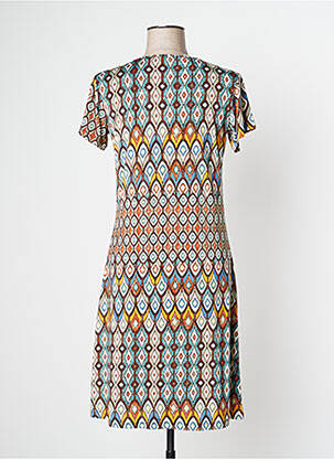 Robe mi-longue bleu CHRISTINE LAURE femme