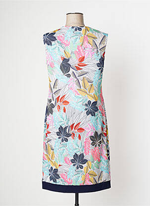 Robe mi-longue bleu CHRISTINE LAURE femme