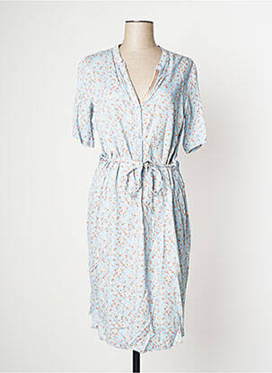 Robe mi-longue bleu SIGNE NATURE femme