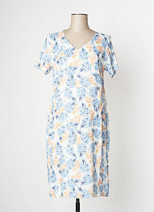 Robe mi-longue blanc SIGNE NATURE femme