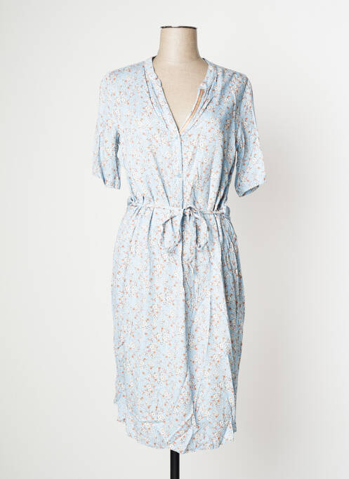 Robe mi-longue bleu SIGNE NATURE pour femme