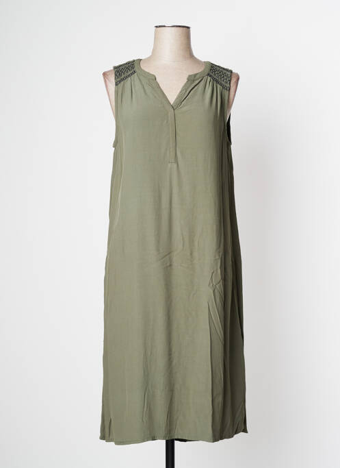 Robe mi-longue vert CECIL pour femme