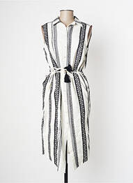 Robe mi-longue blanc SIGNE NATURE femme