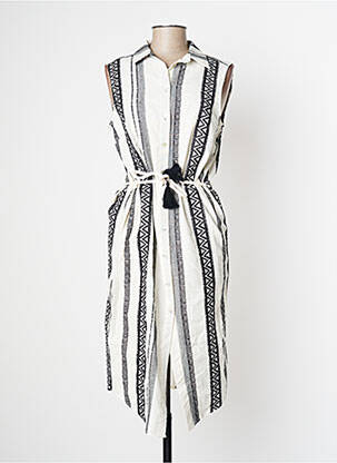 Robe mi-longue blanc SIGNE NATURE femme