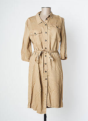 Robe mi-longue beige SIGNE NATURE femme