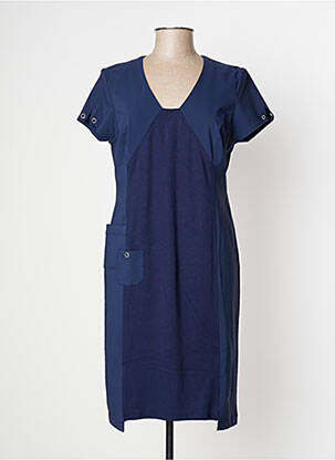 Robe mi-longue bleu FELINO femme