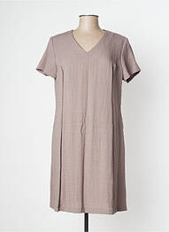 Robe mi-longue gris GEVANA femme