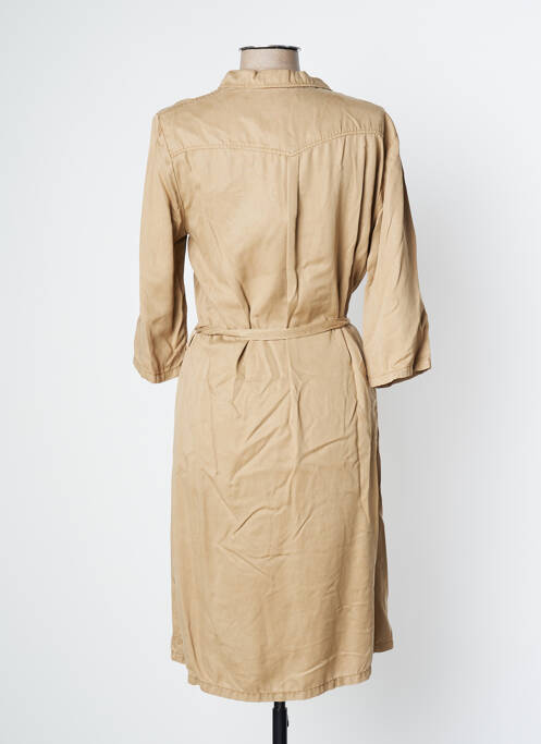 Robe mi-longue beige SIGNE NATURE pour femme