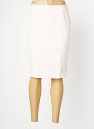 Jupe mi-longue taille normale rose CHRISTINE LAURE femme